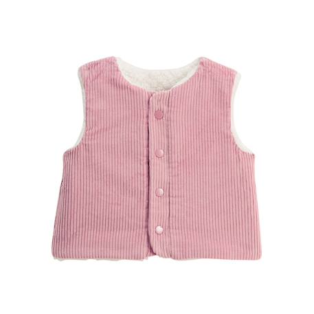 Gilet bébé réversible en sherpa céleste Ecru 3 - vertbaudet enfant 