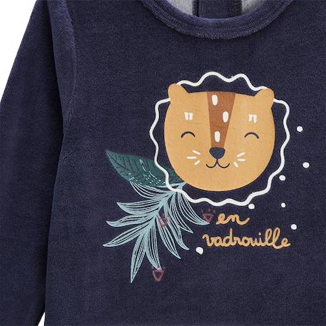 Pyjama bébé en velours charly Bleu 4 - vertbaudet enfant 