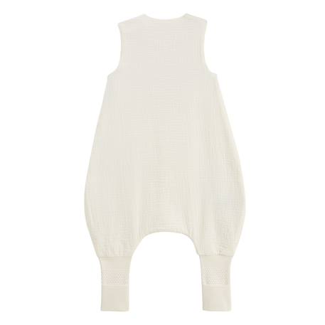 Turbulette été en gaze de coton avec pieds retroussables baroudeur Ecru 3 - vertbaudet enfant 
