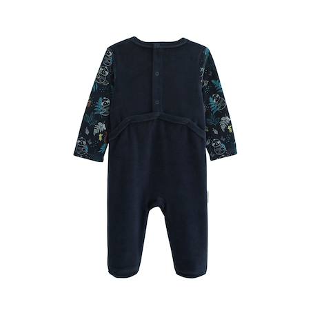 Pyjama bébé en velours jungle friends Bleu 3 - vertbaudet enfant 