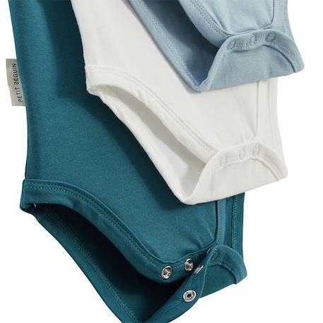 Lot de 3 bodies bébé manches courtes baroudeur Bleu 3 - vertbaudet enfant 