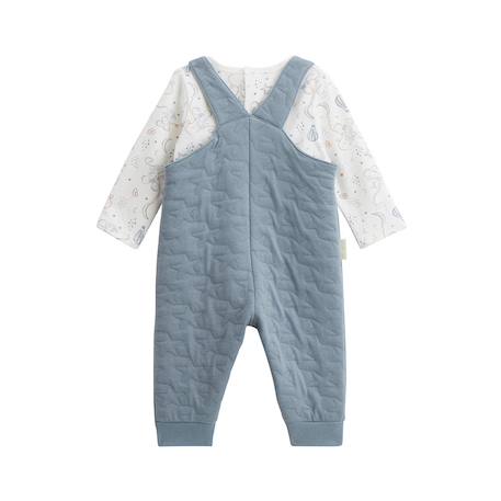 Ensemble salopette bébé en coton matelassé et t-shirt rêverie Bleu 3 - vertbaudet enfant 