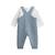 Ensemble salopette bébé en coton matelassé et t-shirt rêverie Bleu 3 - vertbaudet enfant 