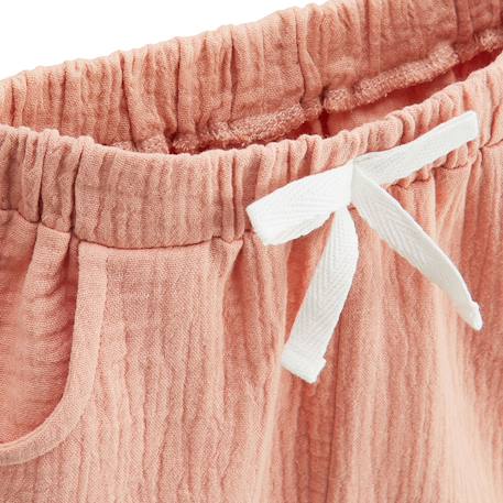 Ensemble enfant t-shirt et short en gaze de coton fiesta Terracotta 5 - vertbaudet enfant 