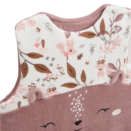 Turbulette d'hiver en velours avec pieds retroussables sora Prune 4 - vertbaudet enfant 