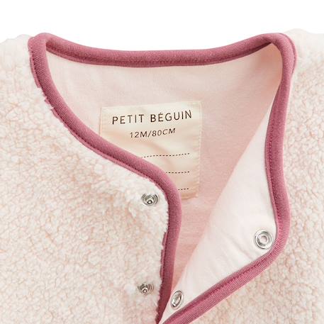 Veste bébé en sherpa matcha Rose 4 - vertbaudet enfant 