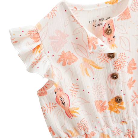 Combinaison bébé en gaze de coton sumba Rose 4 - vertbaudet enfant 