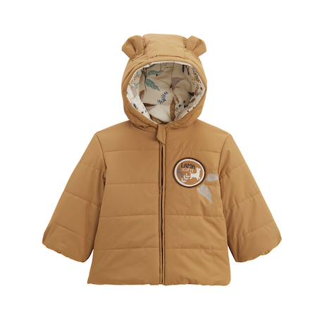 Doudoune bébé intérieur polaire avec capuche lamascotte Camel 2 - vertbaudet enfant 
