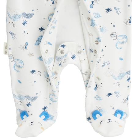 Pyjama bébé en velours dune valley Ecru 5 - vertbaudet enfant 