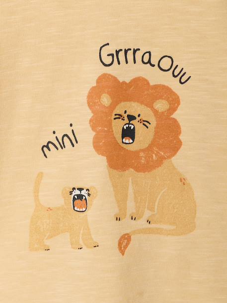 T-shirt bébé motif animalier manches courtes abricot+jaune d'or 5 - vertbaudet enfant 