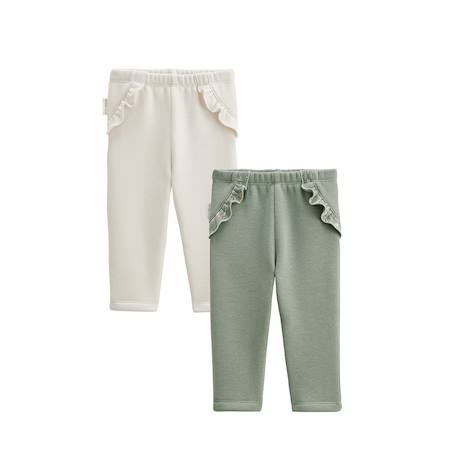 Lot de 2 leggings bébé en molleton ultra chaud lison Vert 2 - vertbaudet enfant 