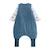 Turbulette d'hiver en velours avec pieds retroussables et manches amovibles tao Bleu 3 - vertbaudet enfant 