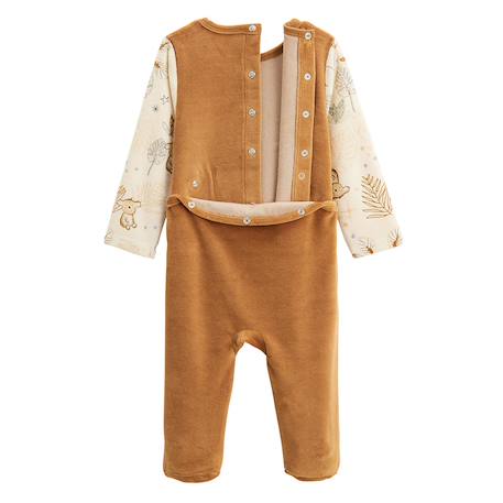 Lot de 2 pyjamas bébé en velours constellation Camel 5 - vertbaudet enfant 