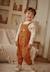 Ensemble salopette bébé en molleton et t-shirt constellation Camel 1 - vertbaudet enfant 