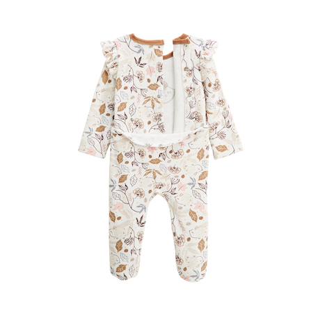Pyjama bébé en velours chincha Ecru 5 - vertbaudet enfant 