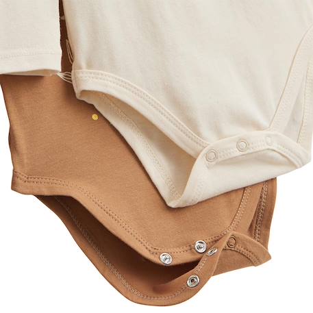 Lot de 2 bodies bébé col roulé manches longues chincha Camel 3 - vertbaudet enfant 