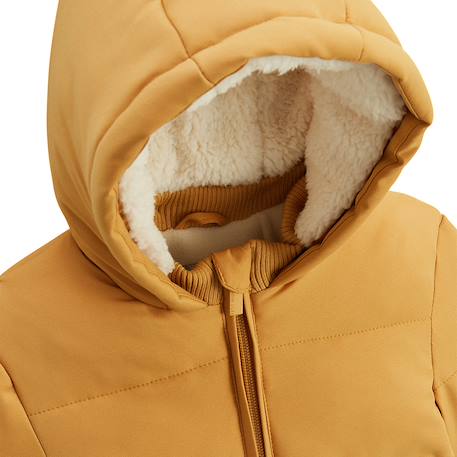 Doudoune enfant imperméable doublée polaire avec capuche charly Camel 5 - vertbaudet enfant 
