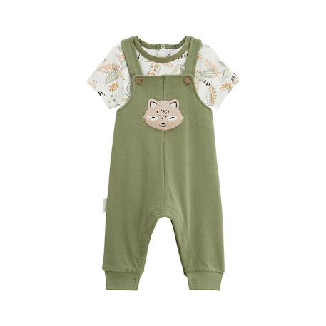Ensemble salopette bébé et t-shirt gabin Vert 2 - vertbaudet enfant 