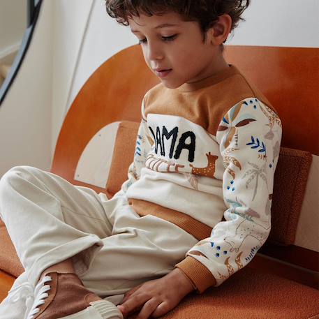 Sweat-shirt enfant en molleton lamascotte Ecru 6 - vertbaudet enfant 
