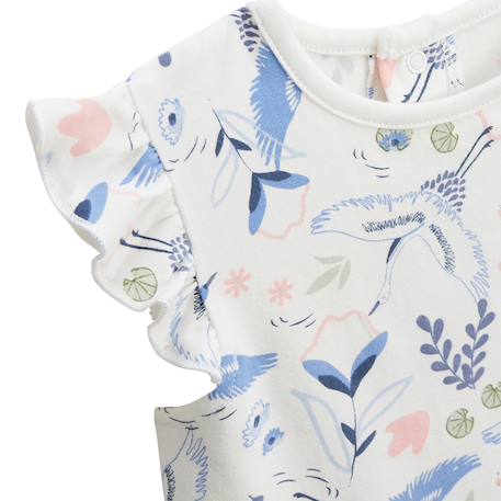 Ensemble enfant t-shirt et short en gaze de coton tiana Ecru 3 - vertbaudet enfant 