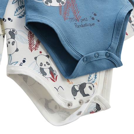 Lot de 2 bodies bébé manches longues tao Bleu 3 - vertbaudet enfant 