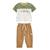 Ensemble enfant t-shirt et pantalon en gaze de coton gabin Camel 2 - vertbaudet enfant 