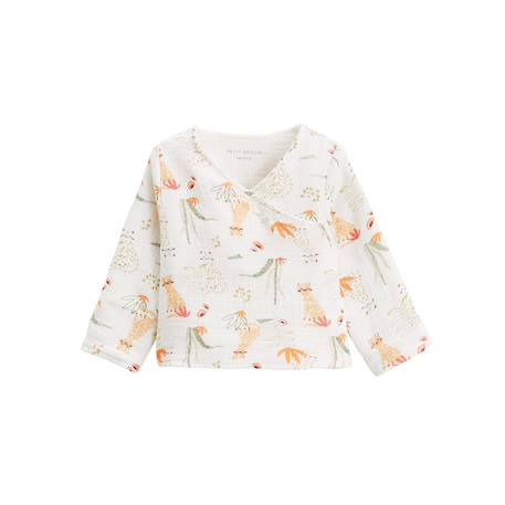 Gilet bébé en gaze de coton sierra Ecru 2 - vertbaudet enfant 
