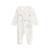 Pyjama bébé en velours ouverture pont bisous Ecru 2 - vertbaudet enfant 