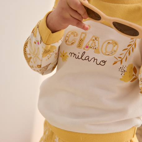 Sweat-shirt enfant ciao milano Jaune 6 - vertbaudet enfant 