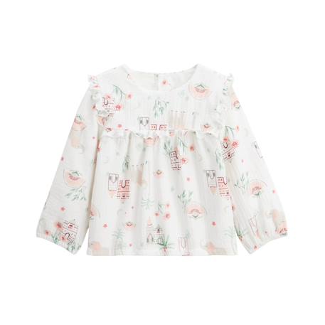 Blouse bébé en gaze de coton arya Ecru 2 - vertbaudet enfant 