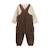 Ensemble salopette bébé en sherpa et t-shirt cracotte Marron 3 - vertbaudet enfant 