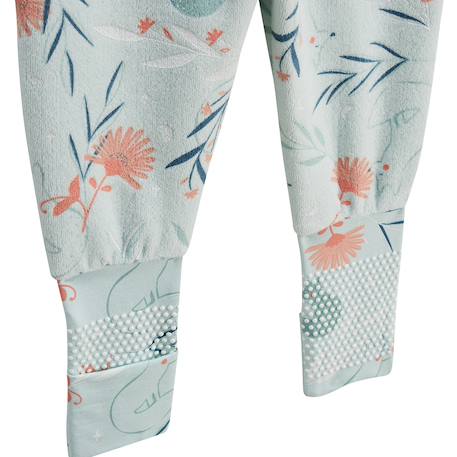 Pyjama bébé 2 pièces en velours à pieds retroussables dina Bleu 4 - vertbaudet enfant 