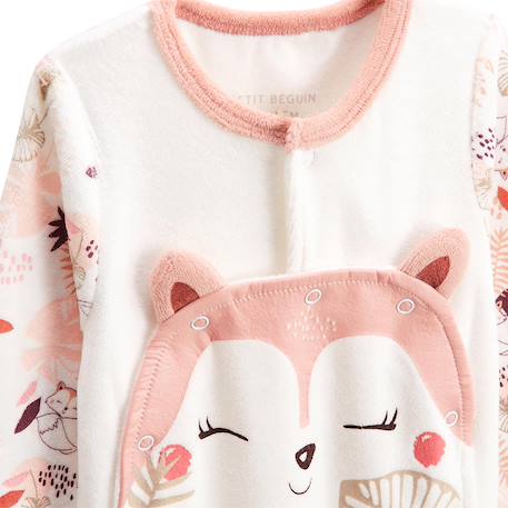 Pyjama bébé en velours ouverture pont machu pichu Rose 4 - vertbaudet enfant 
