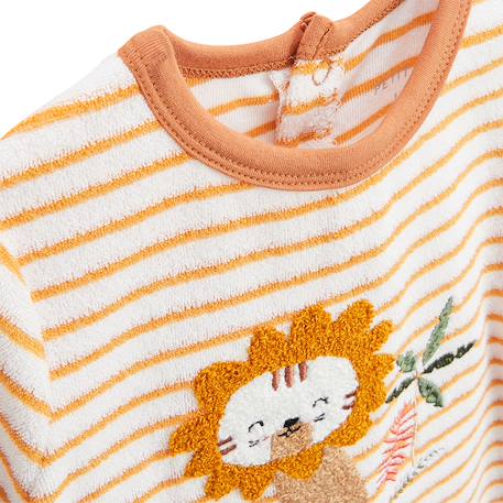 Ensemble bébé t-shirt et short en éponge mio Ecru 3 - vertbaudet enfant 