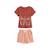 Ensemble enfant t-shirt et short en gaze de coton fiesta Terracotta 2 - vertbaudet enfant 