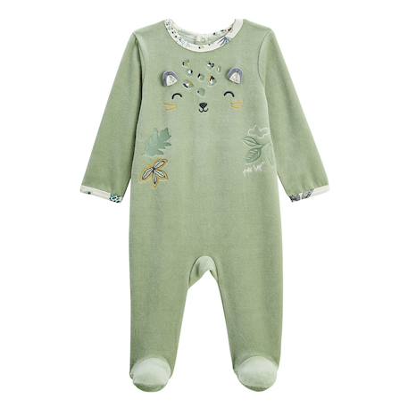Lot de 2 pyjamas bébé en velours boavista Kaki 3 - vertbaudet enfant 
