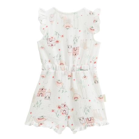 Combishort bébé + chapeau en gaze de coton arya Ecru 6 - vertbaudet enfant 
