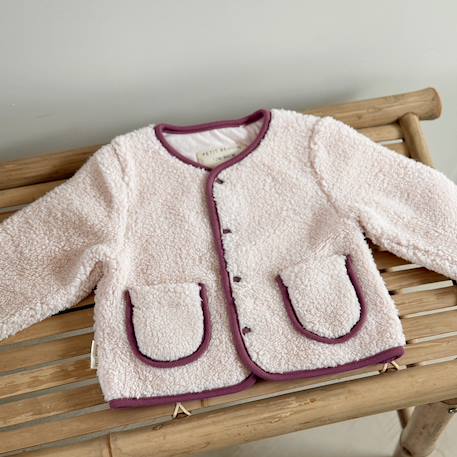Veste bébé en sherpa matcha Rose 5 - vertbaudet enfant 