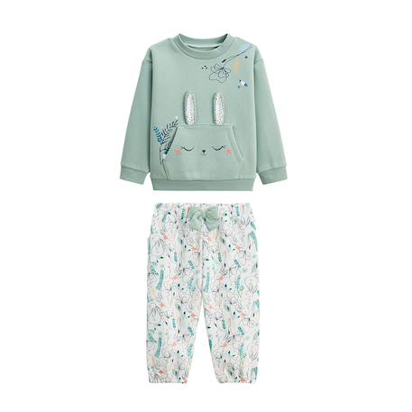 Ensemble sweat et pantalon en molleton misscerise Bleu 2 - vertbaudet enfant 