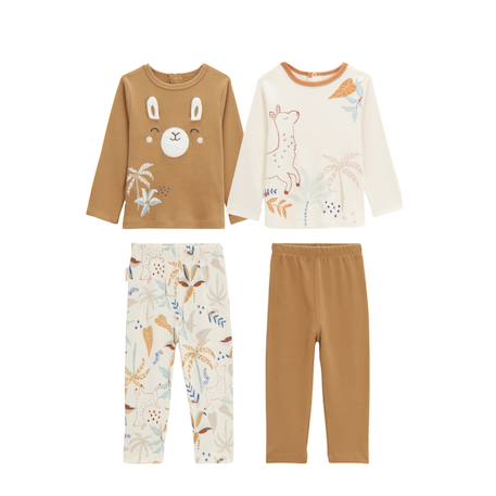 Lot de 2 pyjamas bébé lamascotte Camel 2 - vertbaudet enfant 