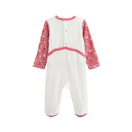 Pyjama bébé en velours happy days Rose 3 - vertbaudet enfant 