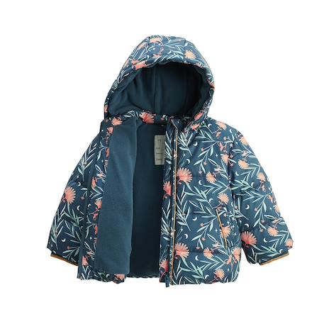 Doudoune enfant imperméable doublée polaire avec capuche dina Bleu 4 - vertbaudet enfant 
