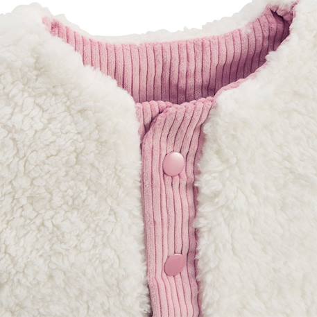 Gilet bébé réversible en sherpa céleste Ecru 4 - vertbaudet enfant 