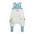 Turbulette d'hiver en velours avec pieds retroussables oscar Bleu 2 - vertbaudet enfant 