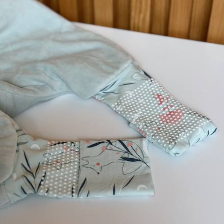 Turbulette tog2 en velours avec pieds retroussables et manches amovibles dina Bleu 6 - vertbaudet enfant 