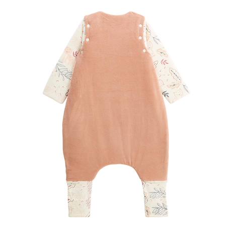 Turbulette d'hiver en velours avec pieds retroussables et manches amovibles matcha Rose 3 - vertbaudet enfant 