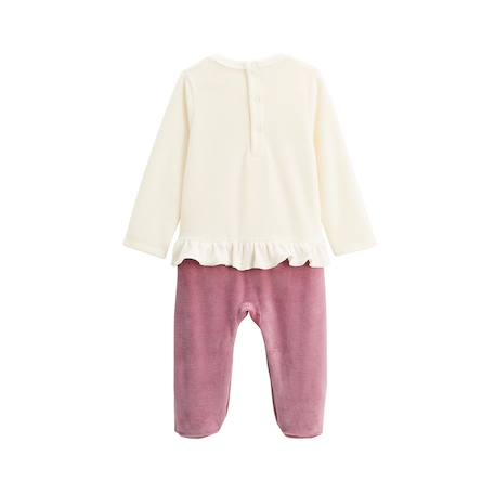 Pyjama bébé en velours matcha Rose 3 - vertbaudet enfant 