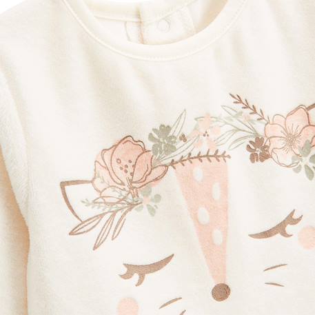 Pyjama bébé 2 pièces en velours lison Vert 3 - vertbaudet enfant 