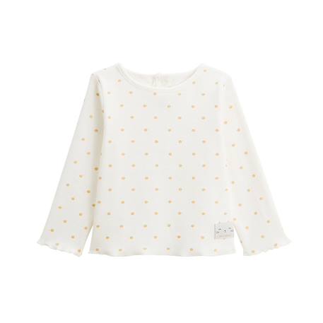 T-shirt enfant manches longues swan Ecru 2 - vertbaudet enfant 