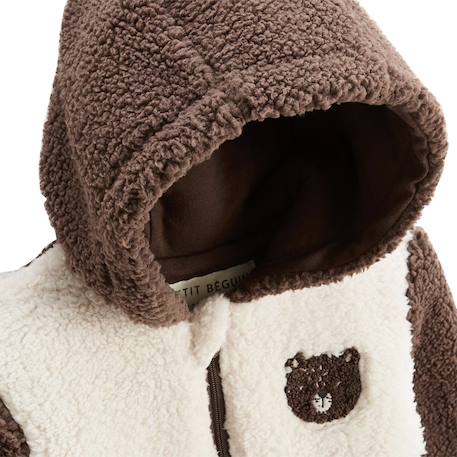 Veste bébé en sherpa avec capuche cracotte Marron 5 - vertbaudet enfant 